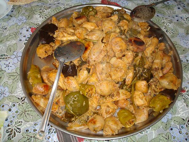 A platter of Kurdish dolma made with stuffed vegetables