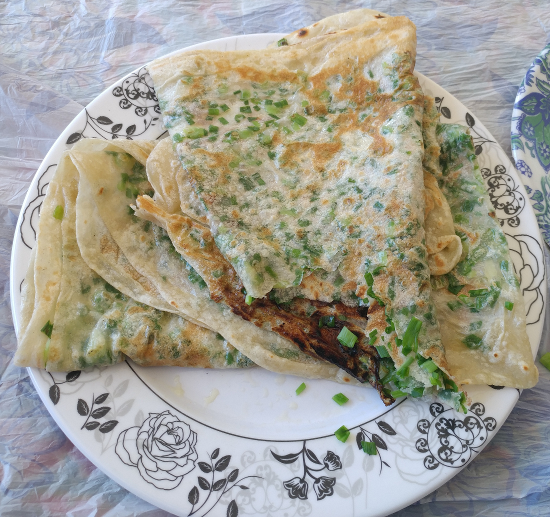 Kelane, a Kurdish flatbread filled with greens