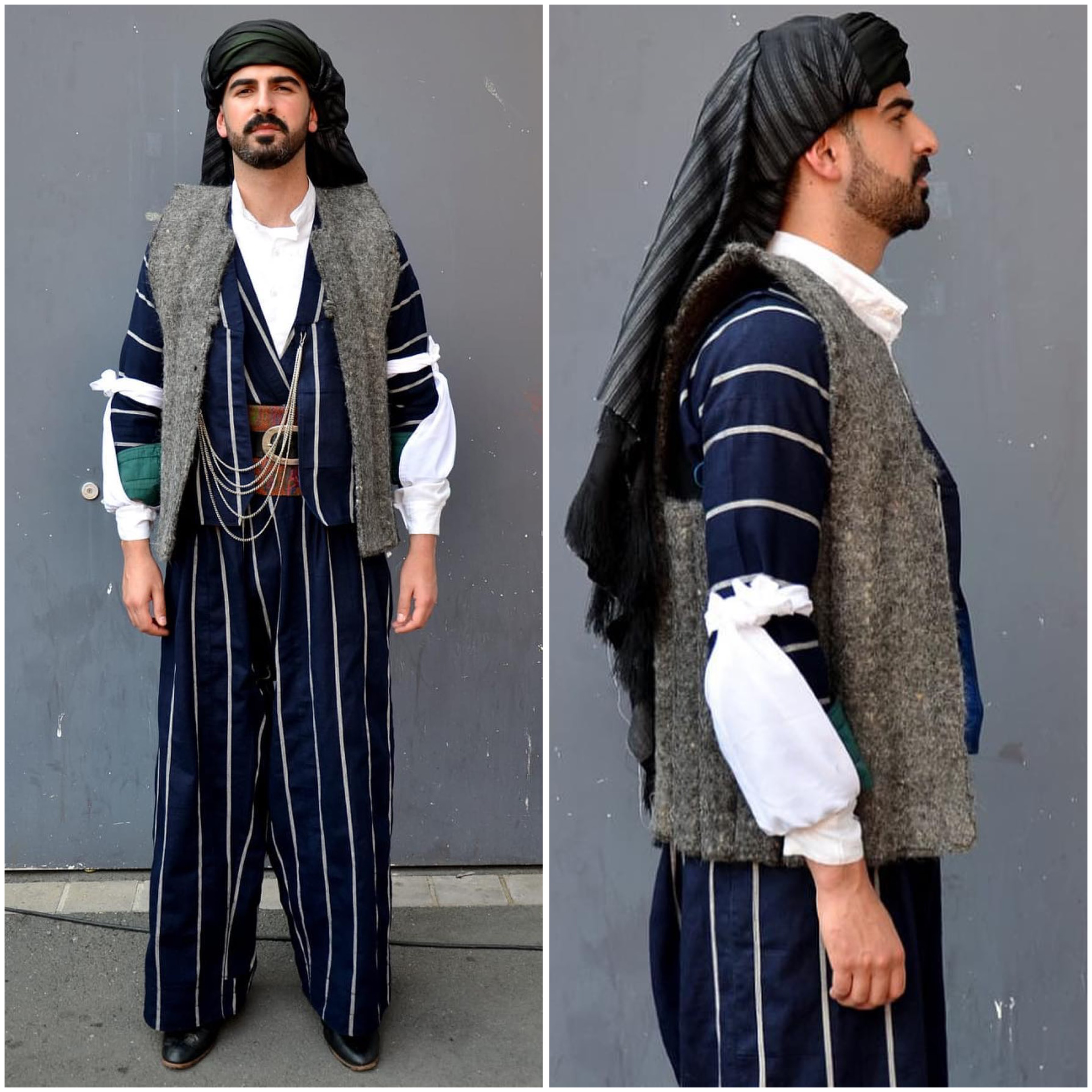 Traditional Kurdish men's şal û şepik clothing