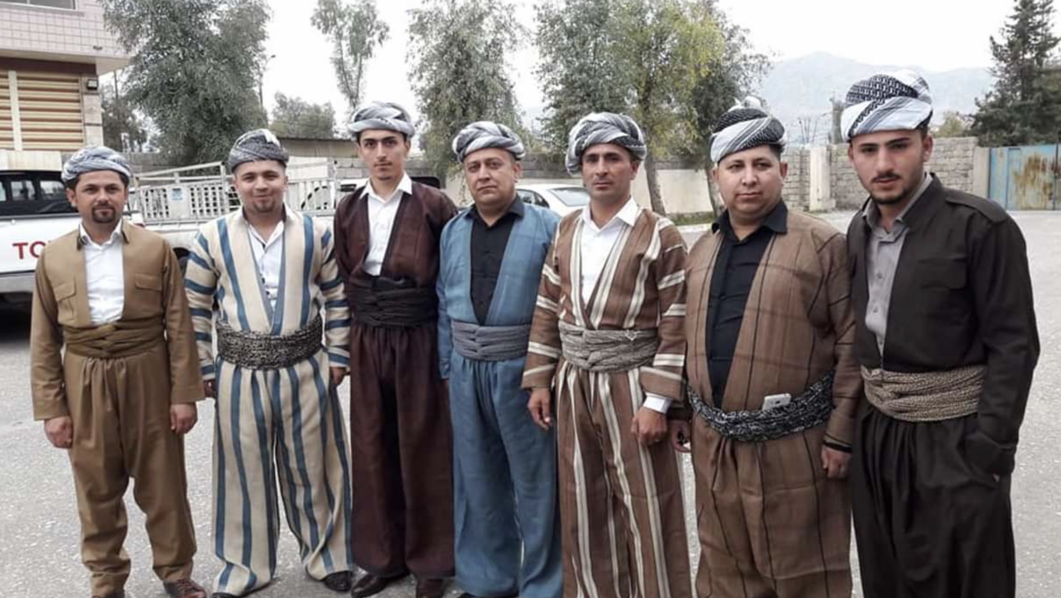 Traditional Kurdish clothing shown in a contemporary photograph