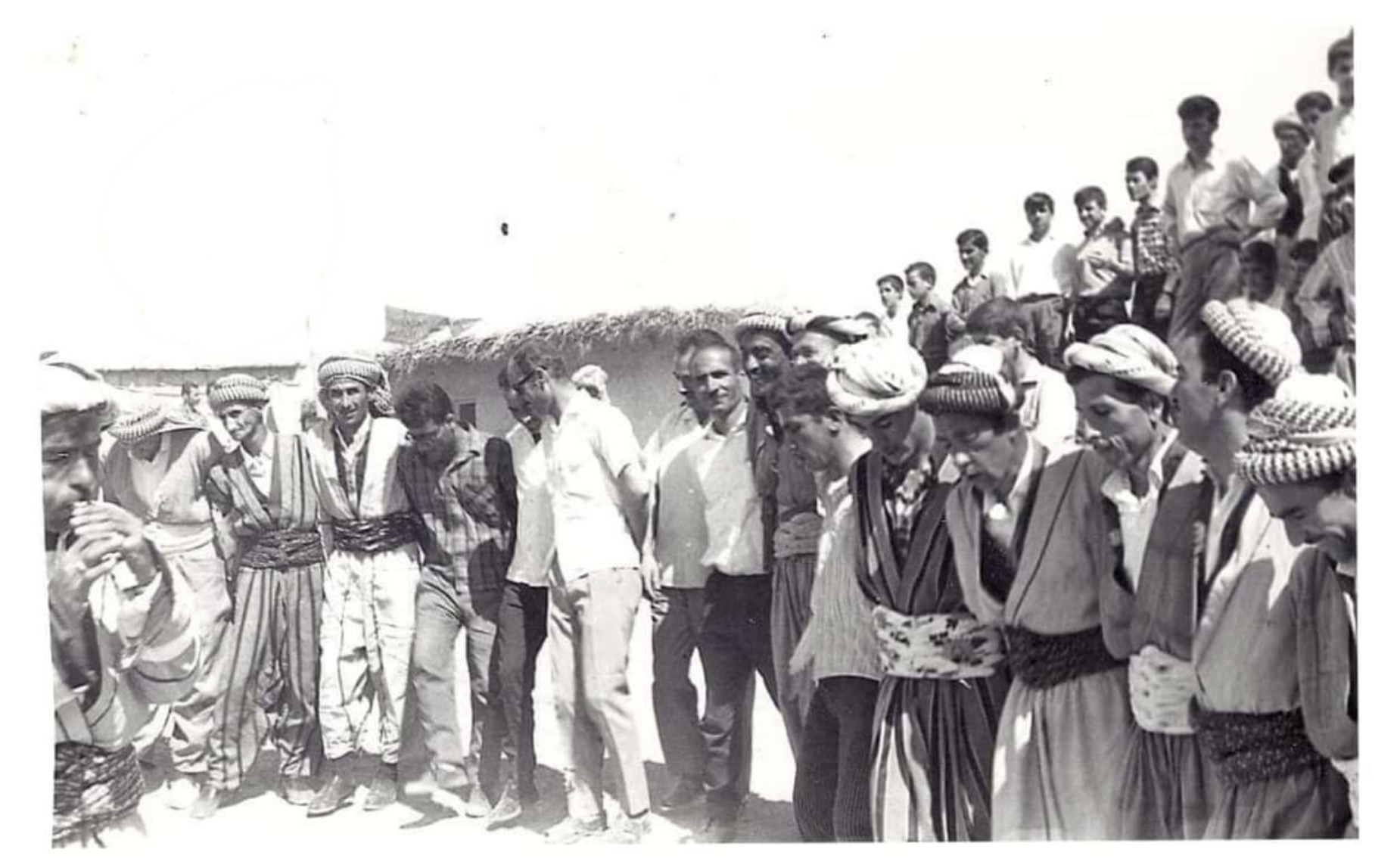 Kurdish folk dance in traditional clothing